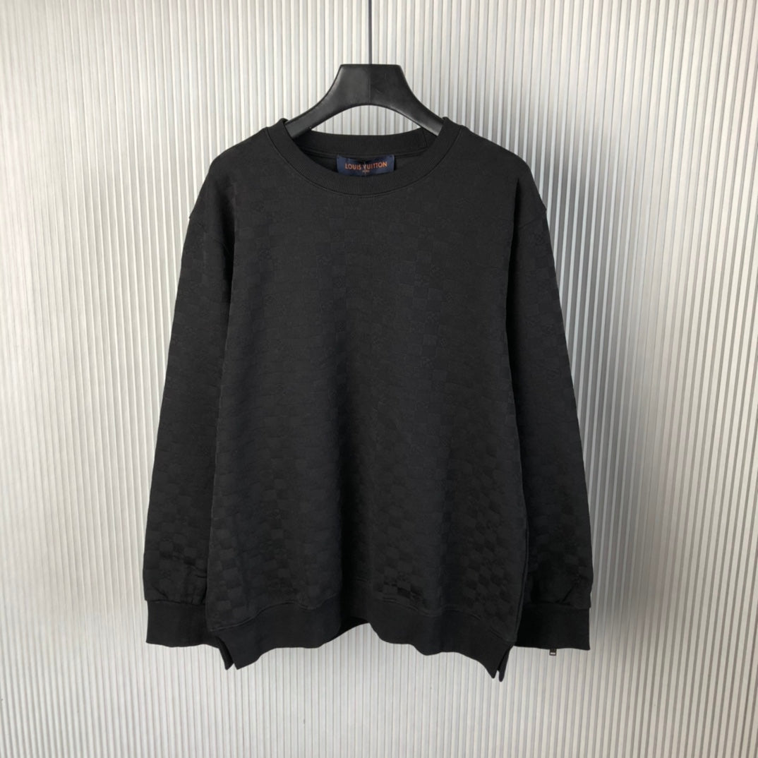 Sweat-shirt ras du cou à motif foncé