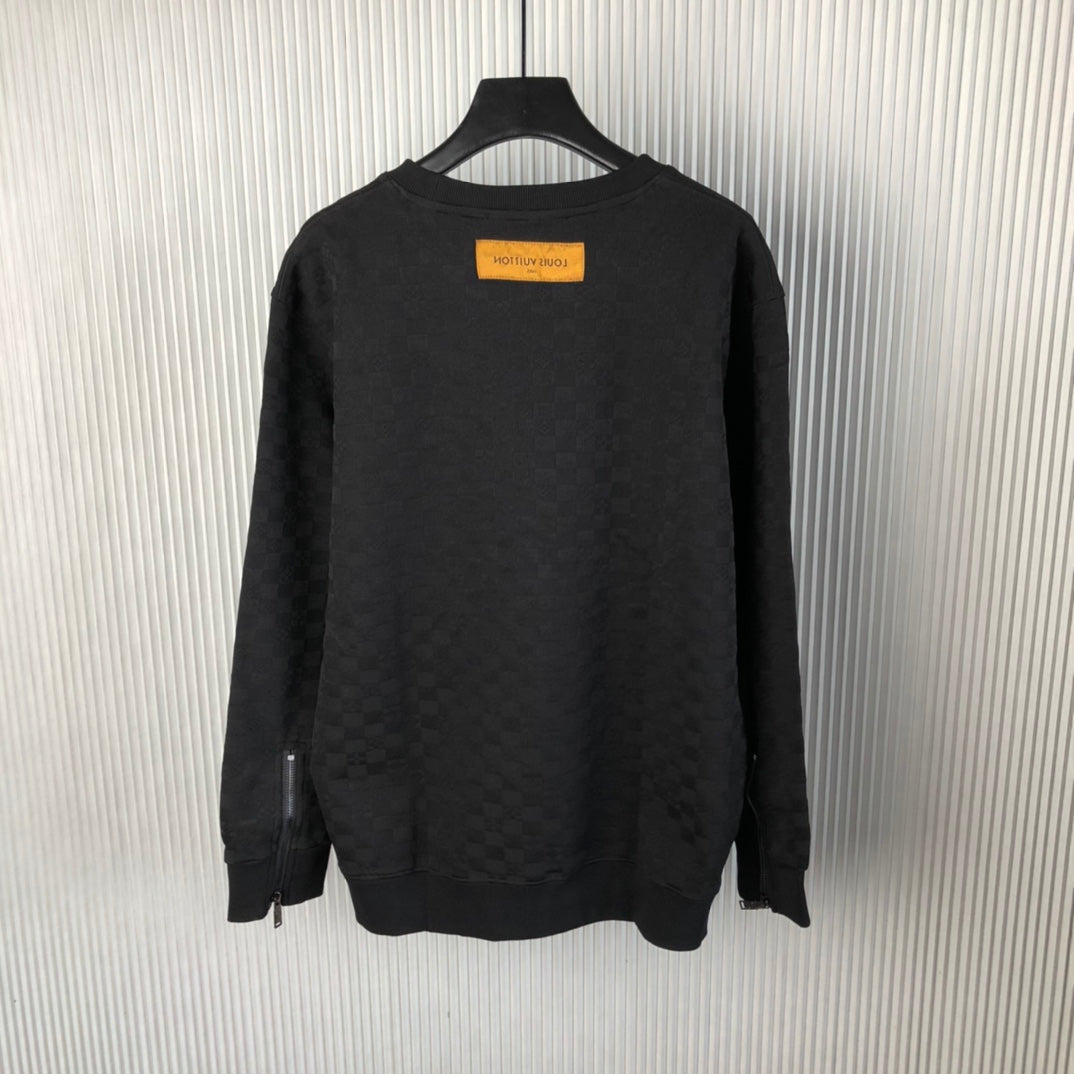 Sweat-shirt ras du cou à motif foncé