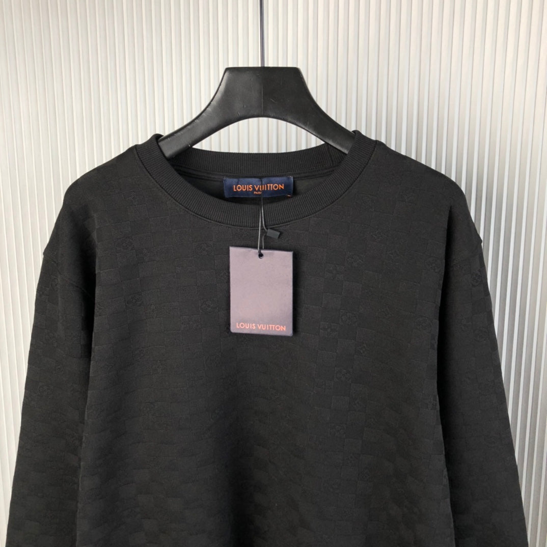 Sweat-shirt ras du cou à motif foncé