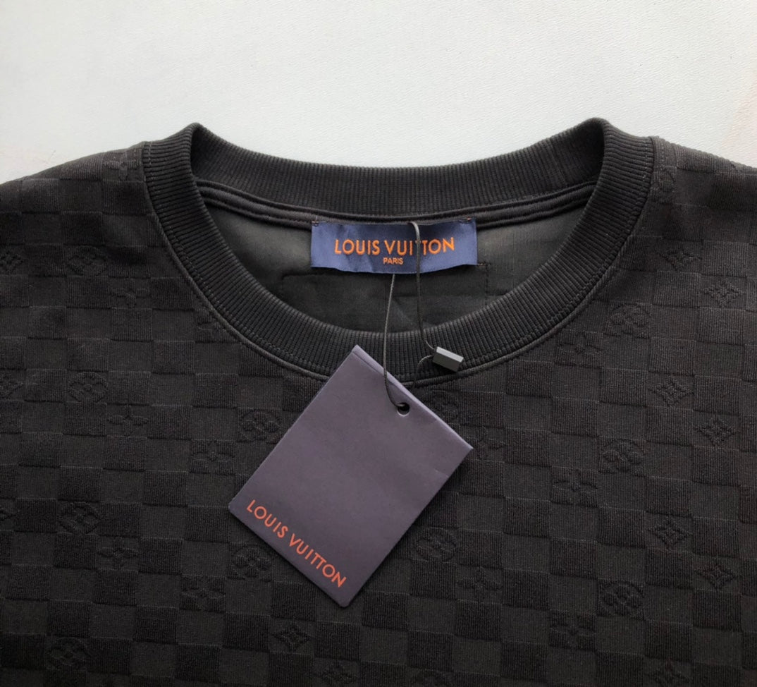 Sweat-shirt ras du cou à motif foncé