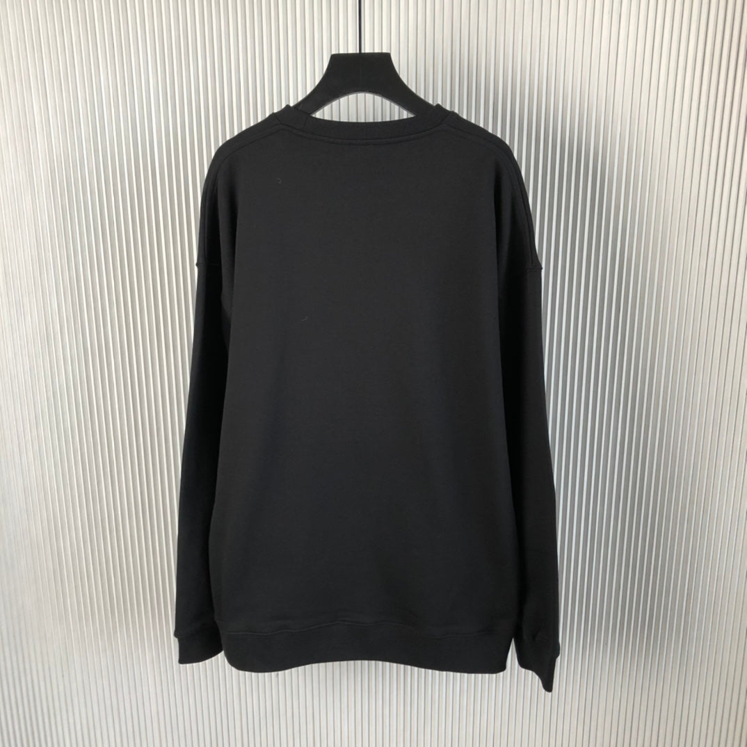 Sweat-shirt en coton à franges colorées