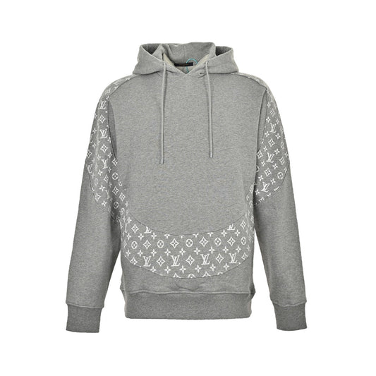 Presbyopisches Patchwork-Kapuzensweatshirt
