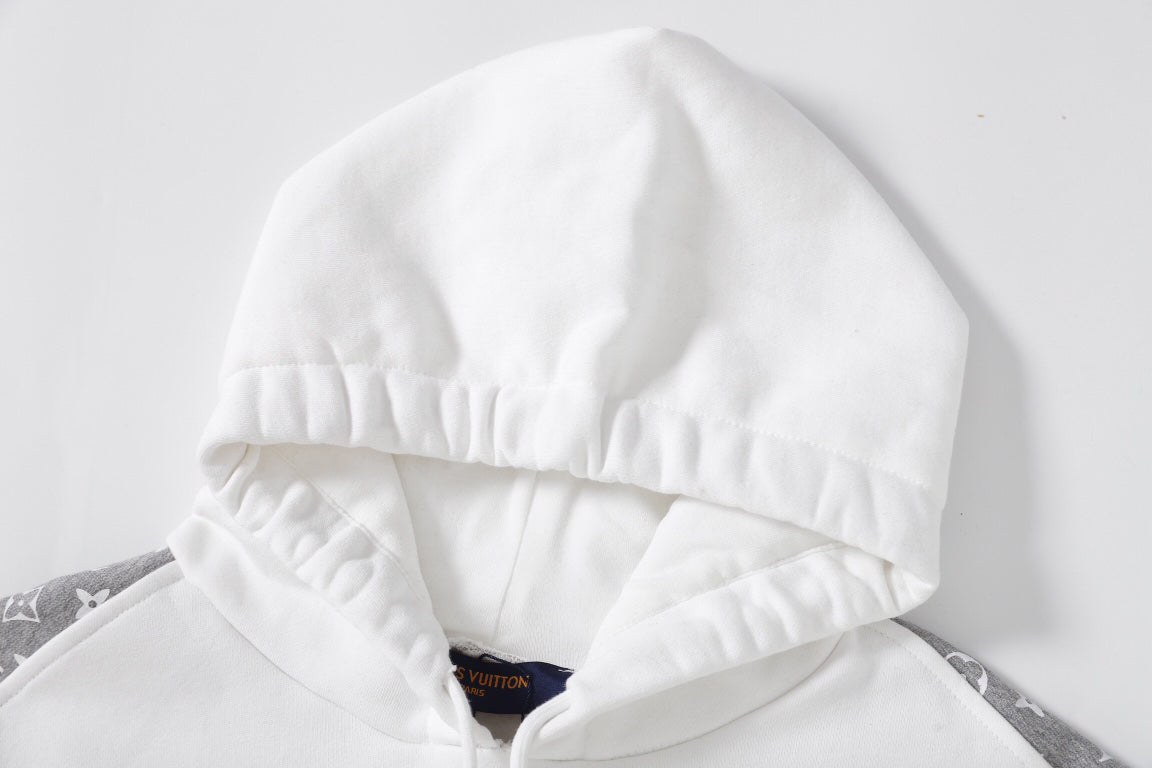 Presbyopisches Patchwork-Kapuzensweatshirt