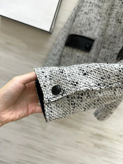 Lapel woven jacket