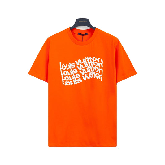 Ski-Serie unregelmäßige Buchstaben Kurzarm-T-Shirt