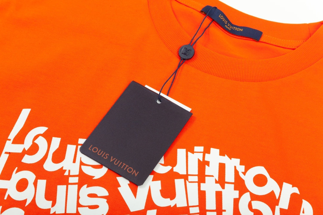 Ski-Serie unregelmäßige Buchstaben Kurzarm-T-Shirt