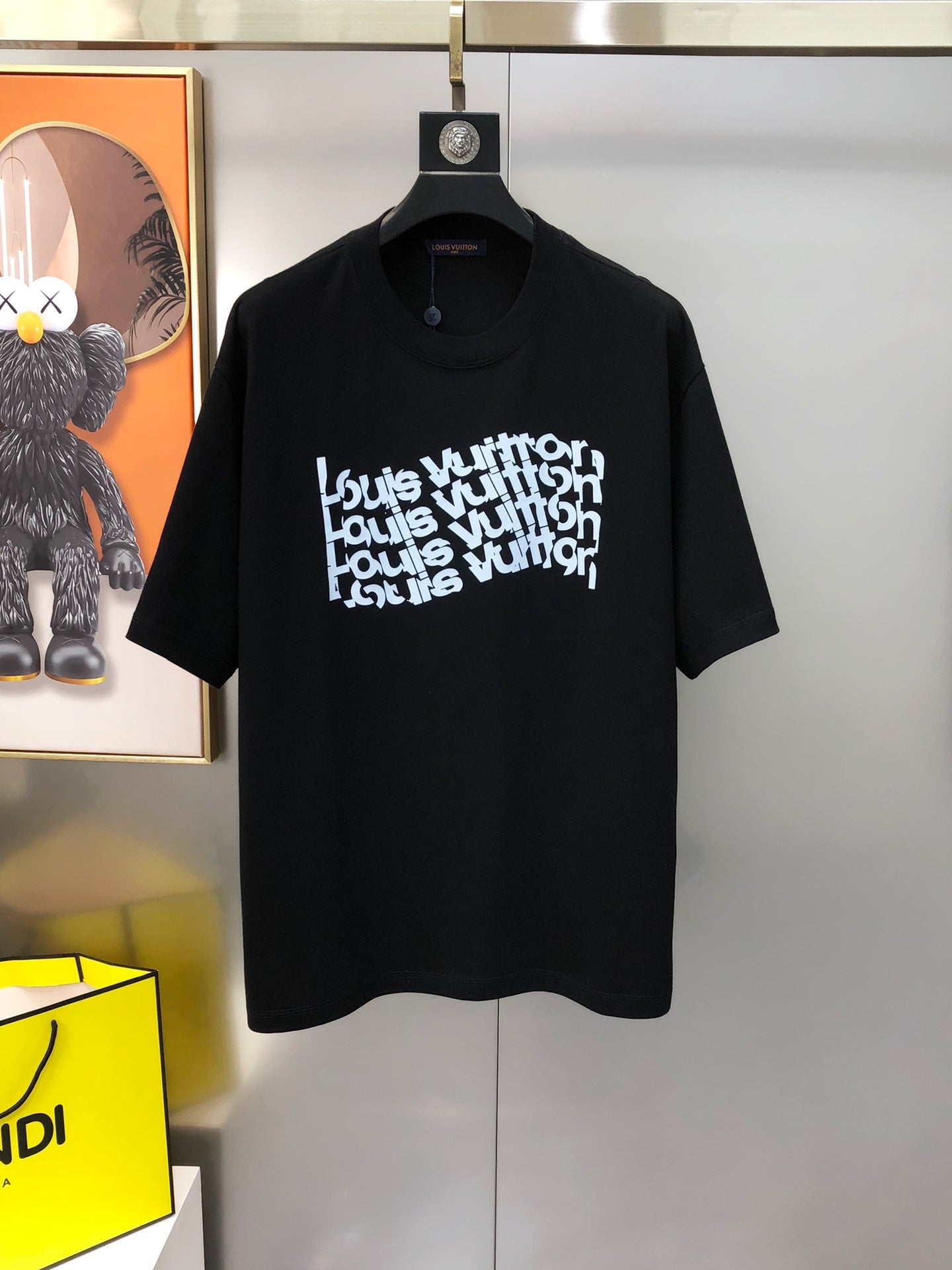 Ski-Serie unregelmäßige Buchstaben Kurzarm-T-Shirt