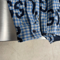 logo jacquard wool shirt