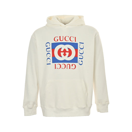 Sweat à capuche à imprimé logo carré colorblock
