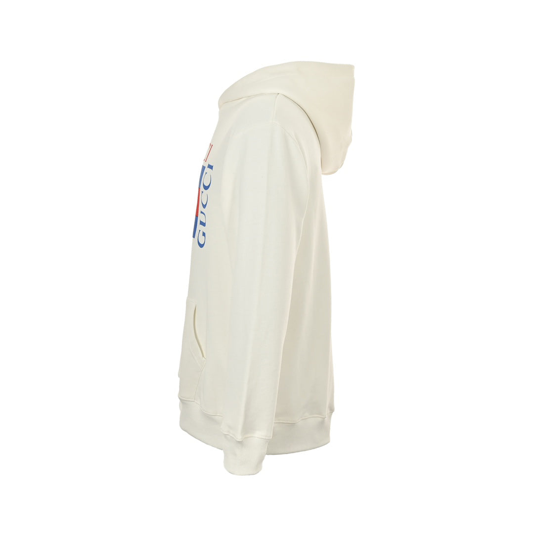 Sweat à capuche à imprimé logo carré colorblock