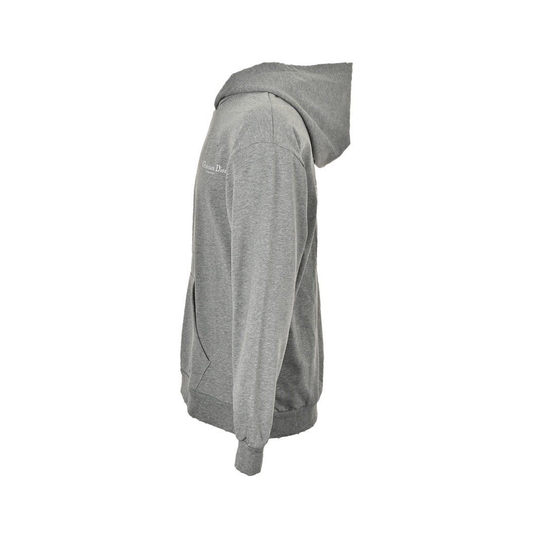 sweat-shirt à capuche monogrammé chiné vieilli