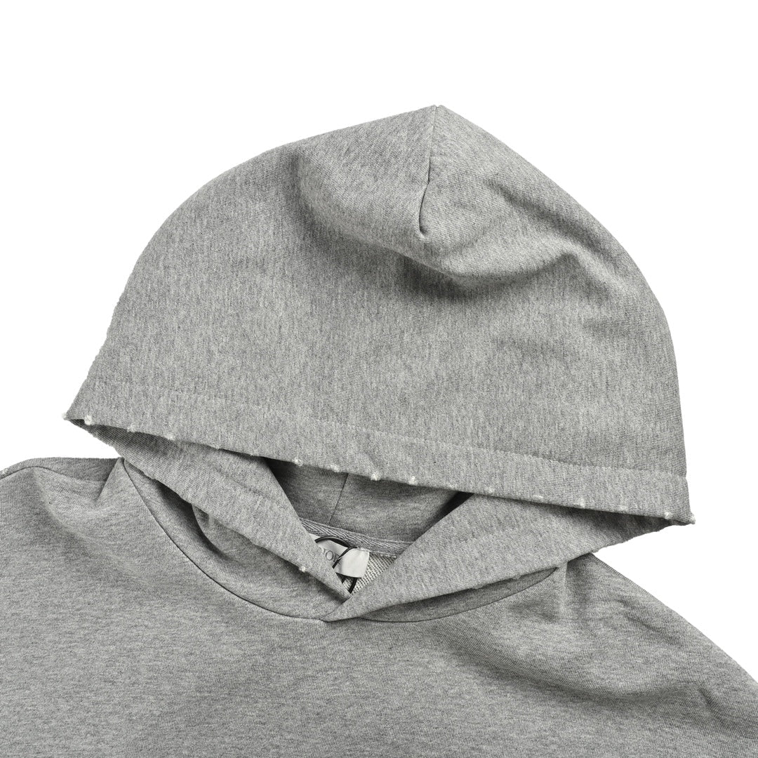 sweat-shirt à capuche monogrammé chiné vieilli