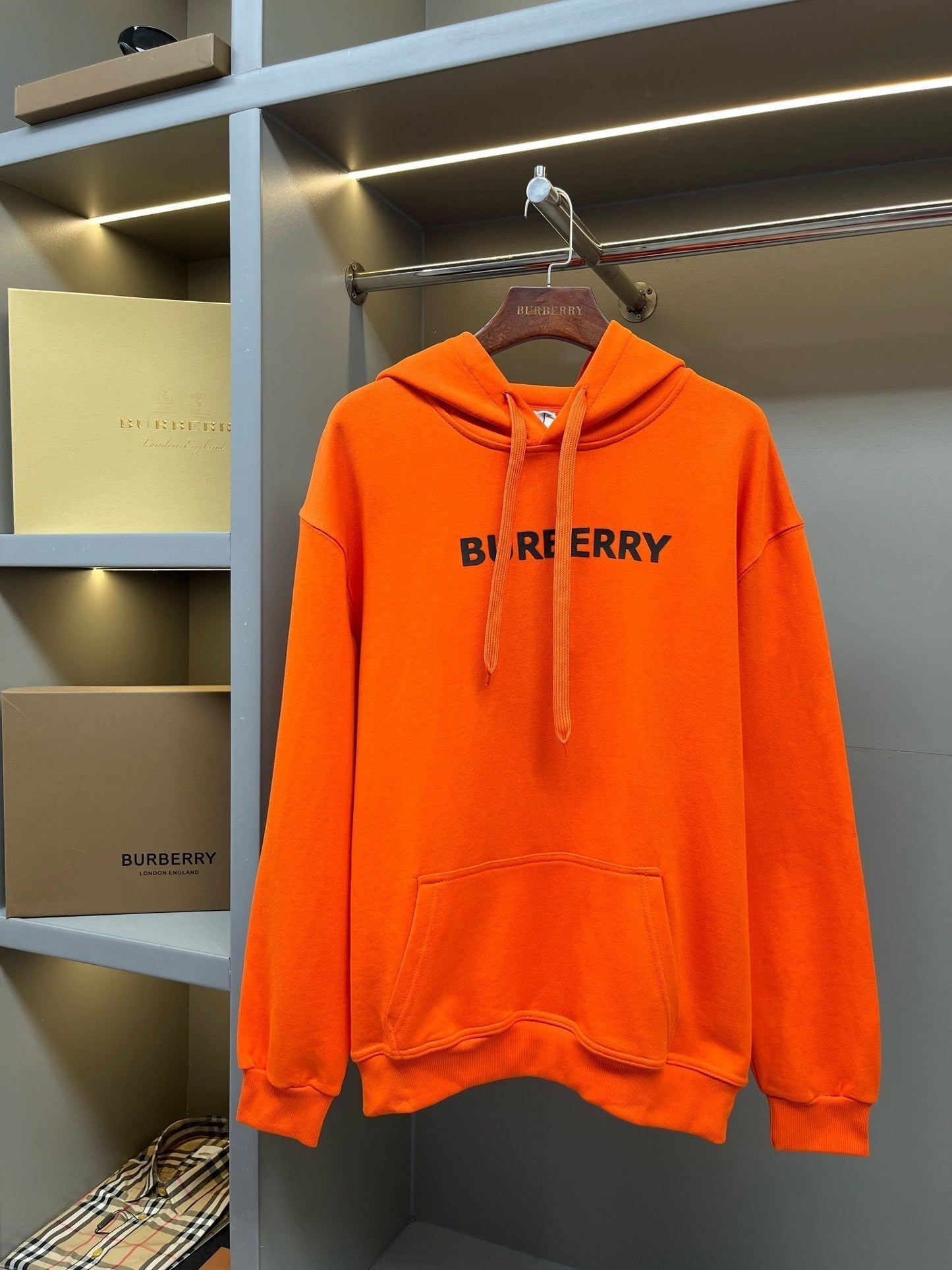 Kapuzenpullover aus Baumwolle mit Logo-Print