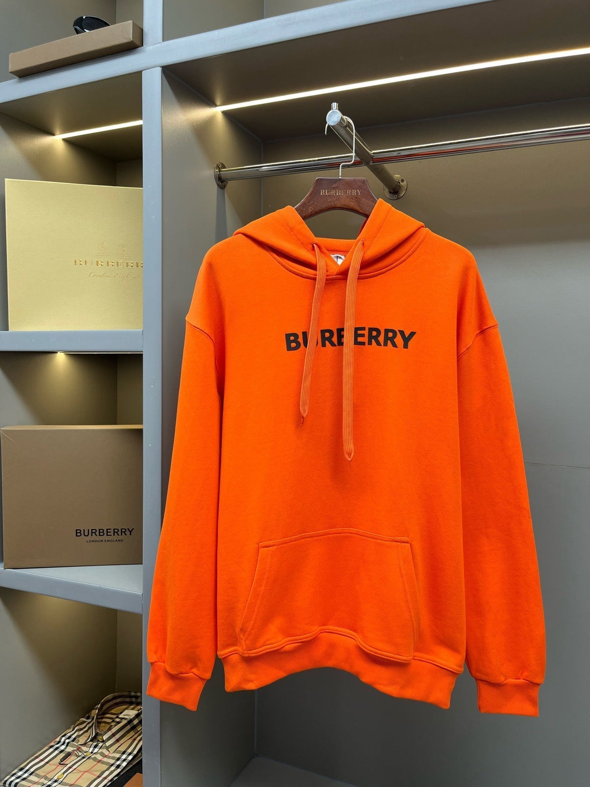 Sweat à capuche en coton imprimé avec logo