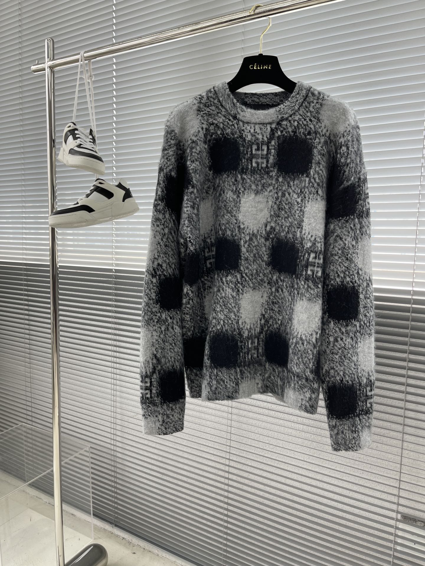 Pull en tricot colorblock