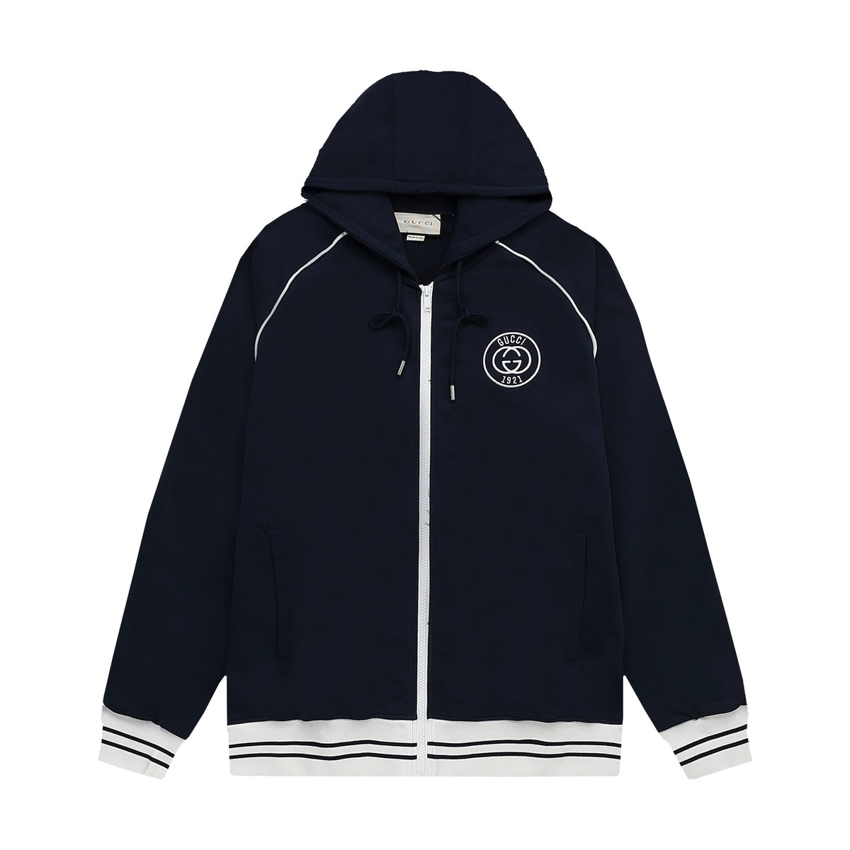 Nouvelle veste à capuche zippée style couple avec logo lettre brodée