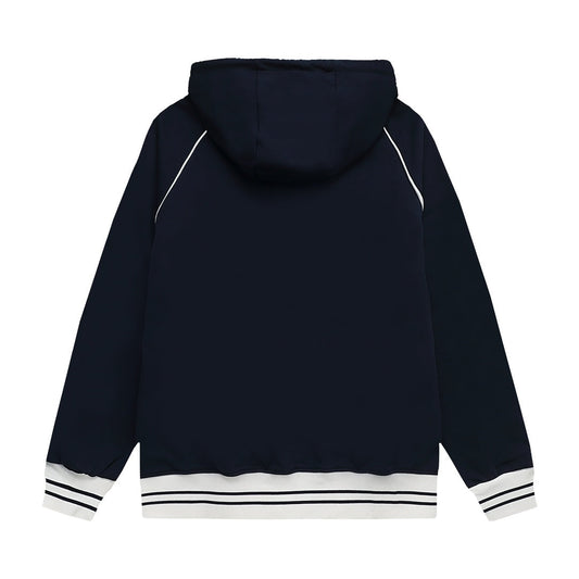Nouvelle veste à capuche zippée style couple avec logo lettre brodée
