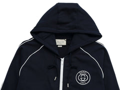Nouvelle veste à capuche zippée style couple avec logo lettre brodée