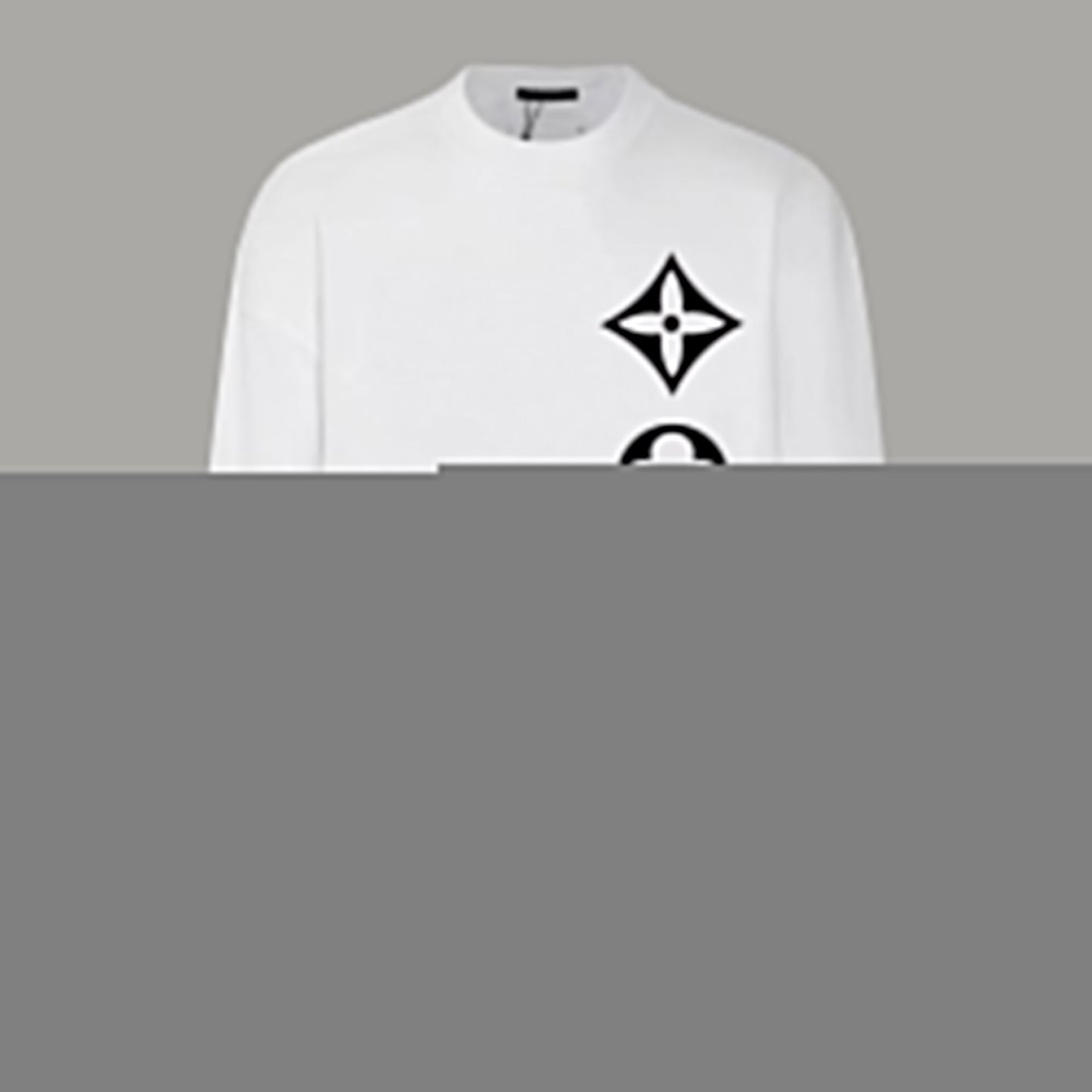 Neuer bedruckter Rundhalspullover für Herbst und Winter