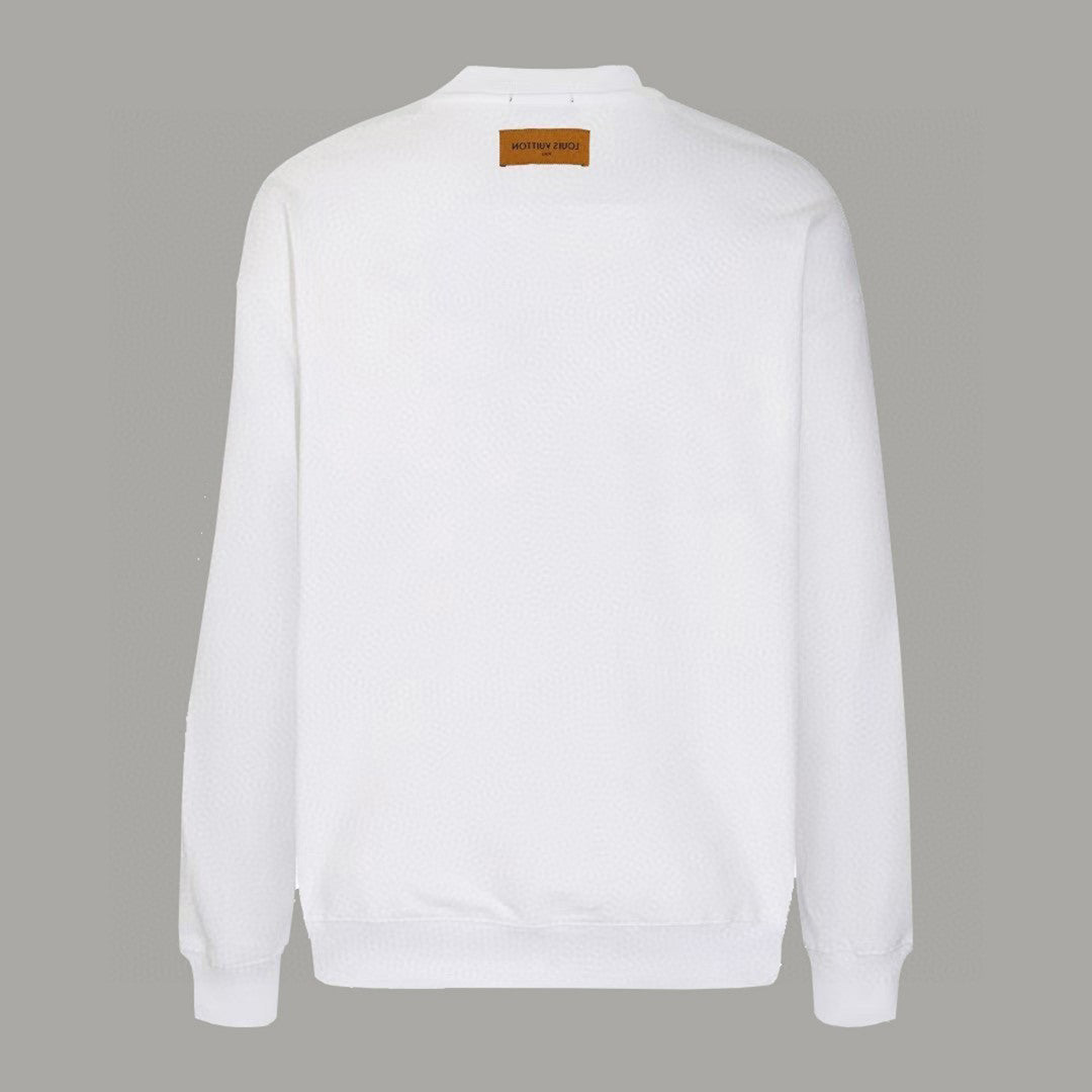 Neuer bedruckter Rundhalspullover für Herbst und Winter