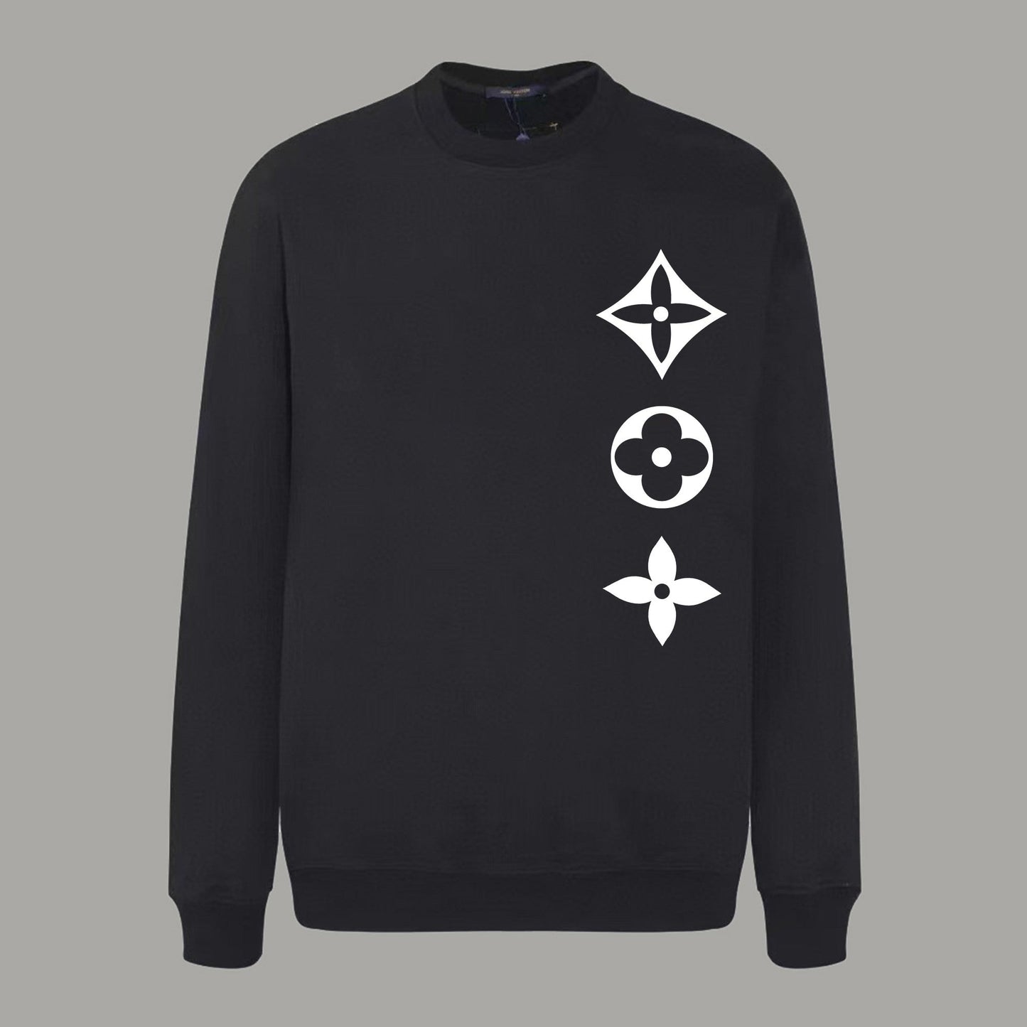 Neuer bedruckter Rundhalspullover für Herbst und Winter