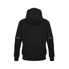 Sweat-shirt à capuche amovible avec manches imprimées rouge à lèvres