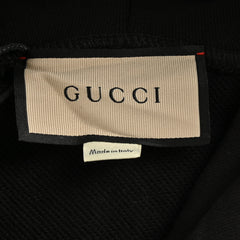 Sweat-shirt à capuche amovible avec manches imprimées rouge à lèvres