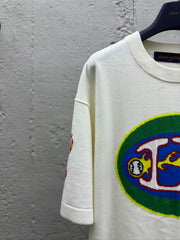 Circle letter woolen short sleeves
