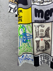 manches courtes à imprimé multi-motifs avec logo à carreaux