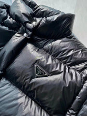 Hooded Snap-Button Down Jacket