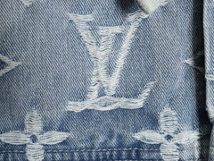 veste en jean imprimée