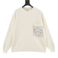Pull tricoté à poches jacquard 