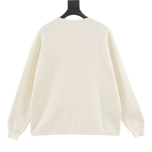 Pull tricoté à poches jacquard 