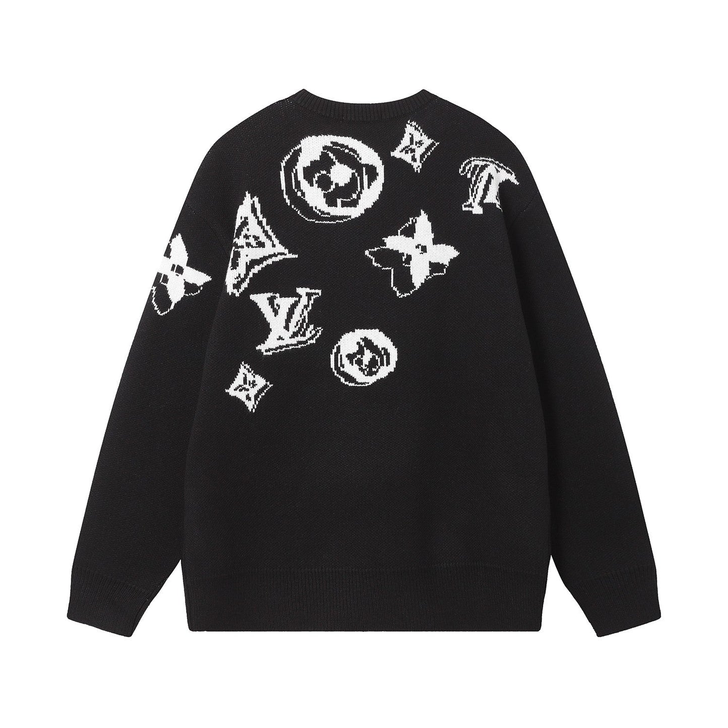 L Jacquard-Pullover mit Rundhalsausschnitt