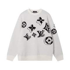 L Jacquard-Pullover mit Rundhalsausschnitt