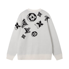 L Jacquard-Pullover mit Rundhalsausschnitt