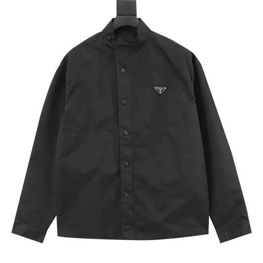 Hemdjacke aus Nylon mit Dreieckslogo
