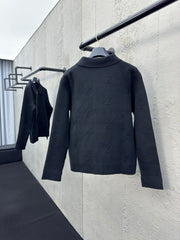 Wolljacke mit geprägtem Reißverschluss