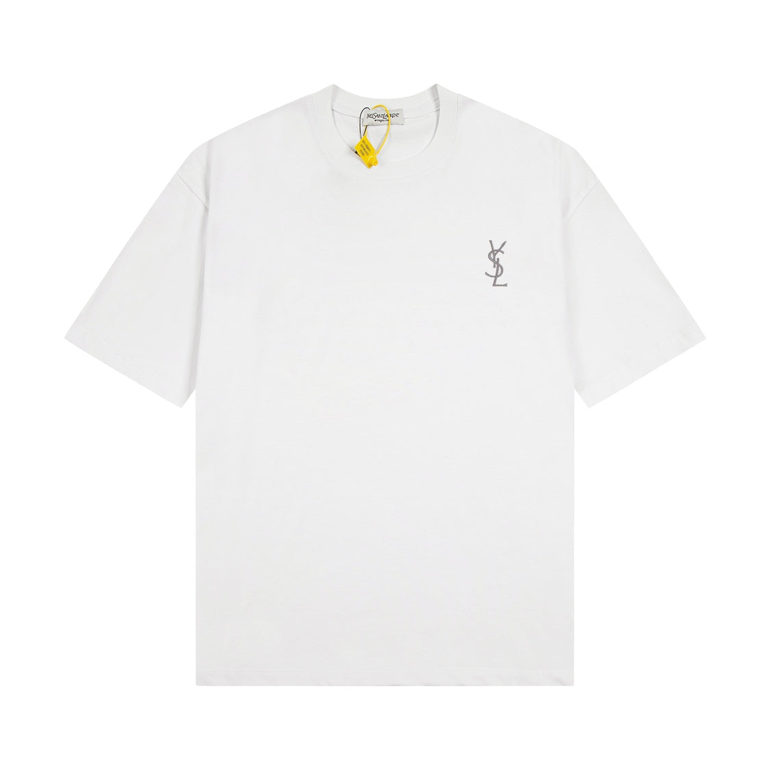 T-Shirt mit Rundhalsausschnitt und Stickerei auf der Brust 