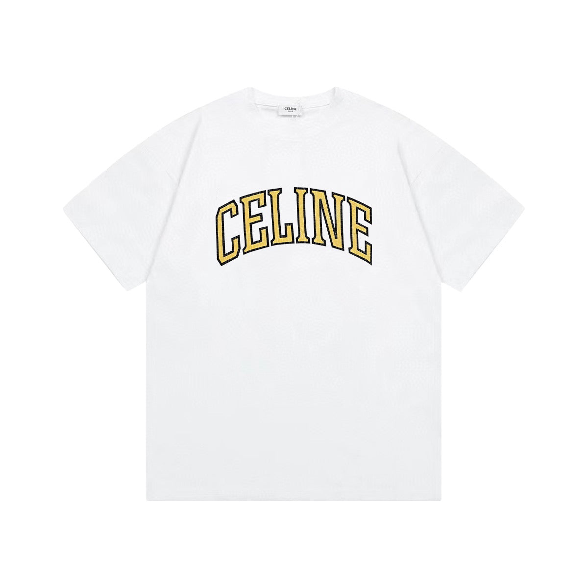 imprimé lettre craquelée manches courtes