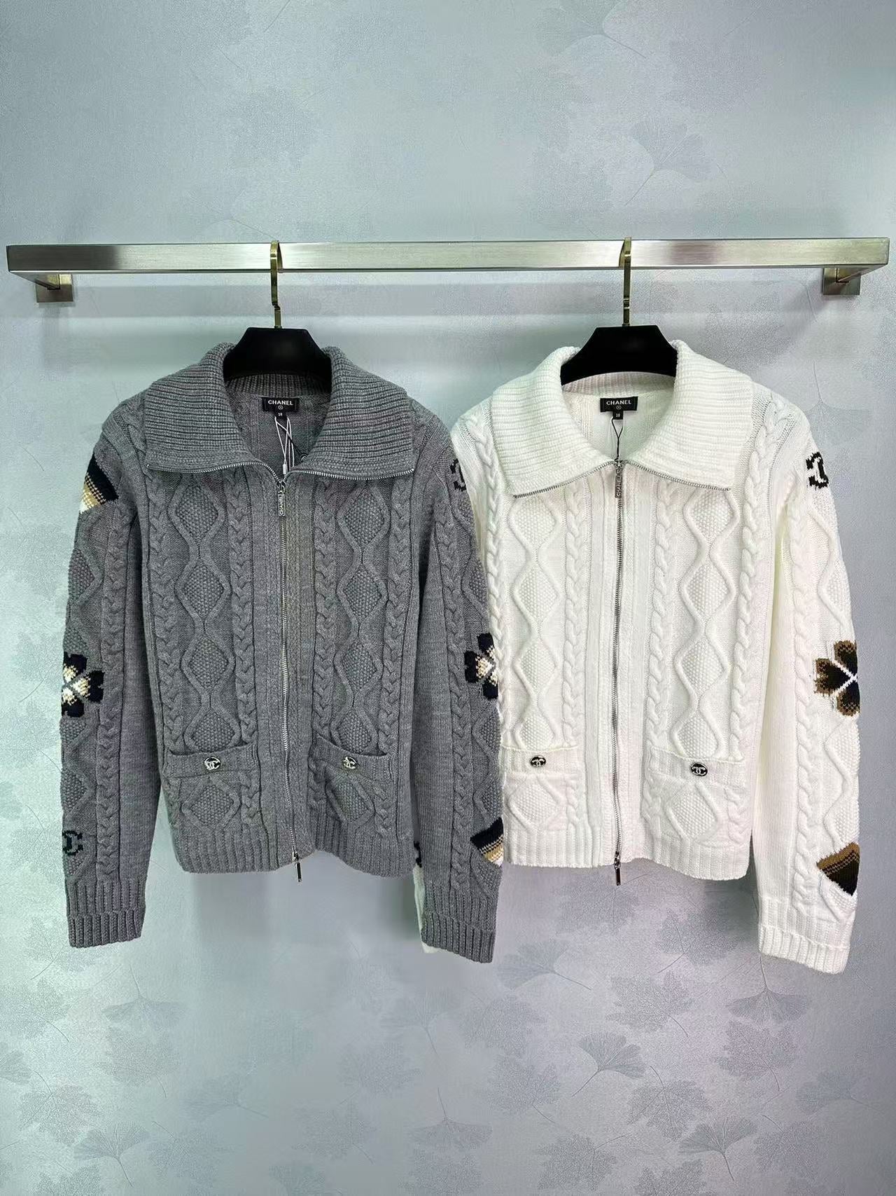 Kaschmirmantel mit Doppelreißverschluss-Design