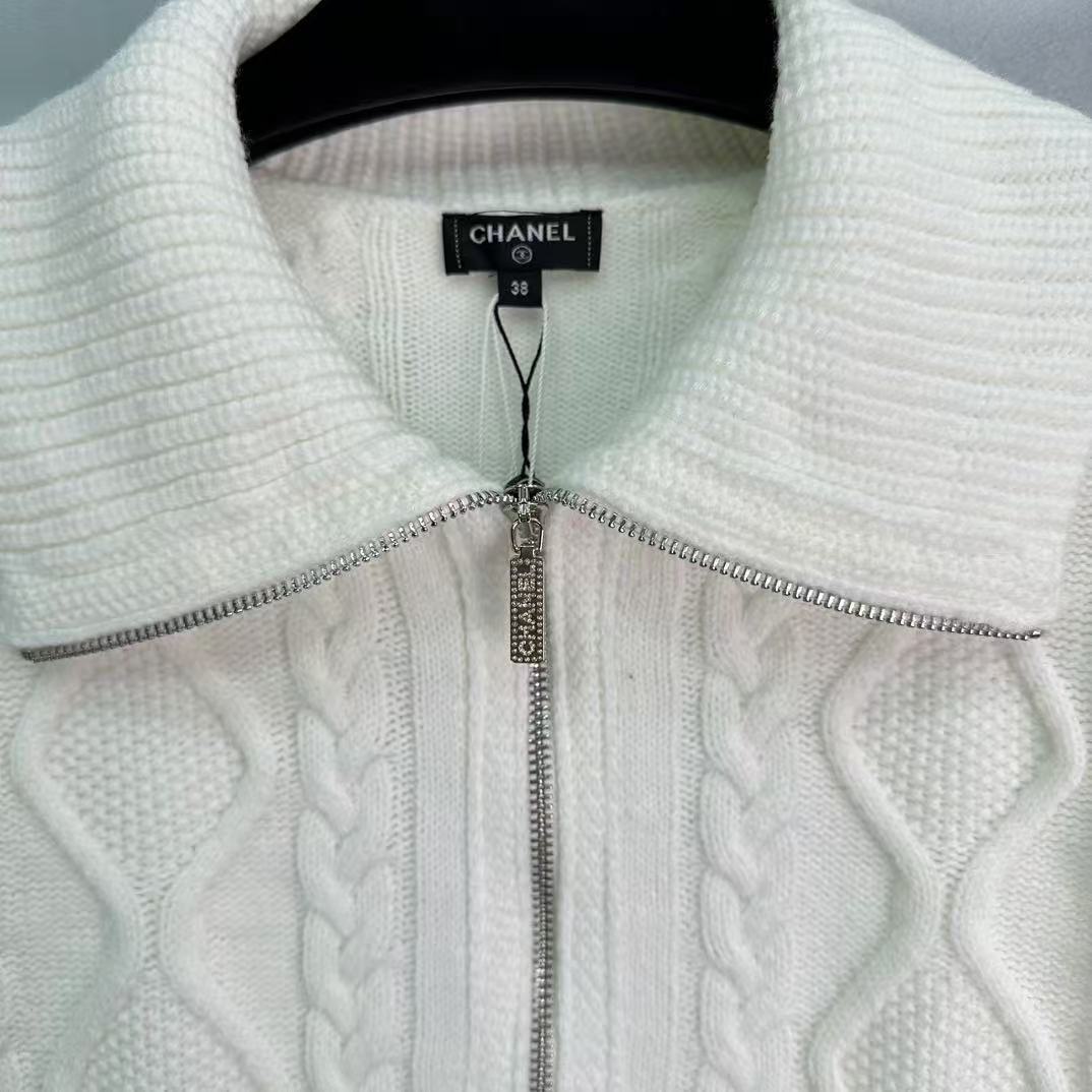 Kaschmirmantel mit Doppelreißverschluss-Design