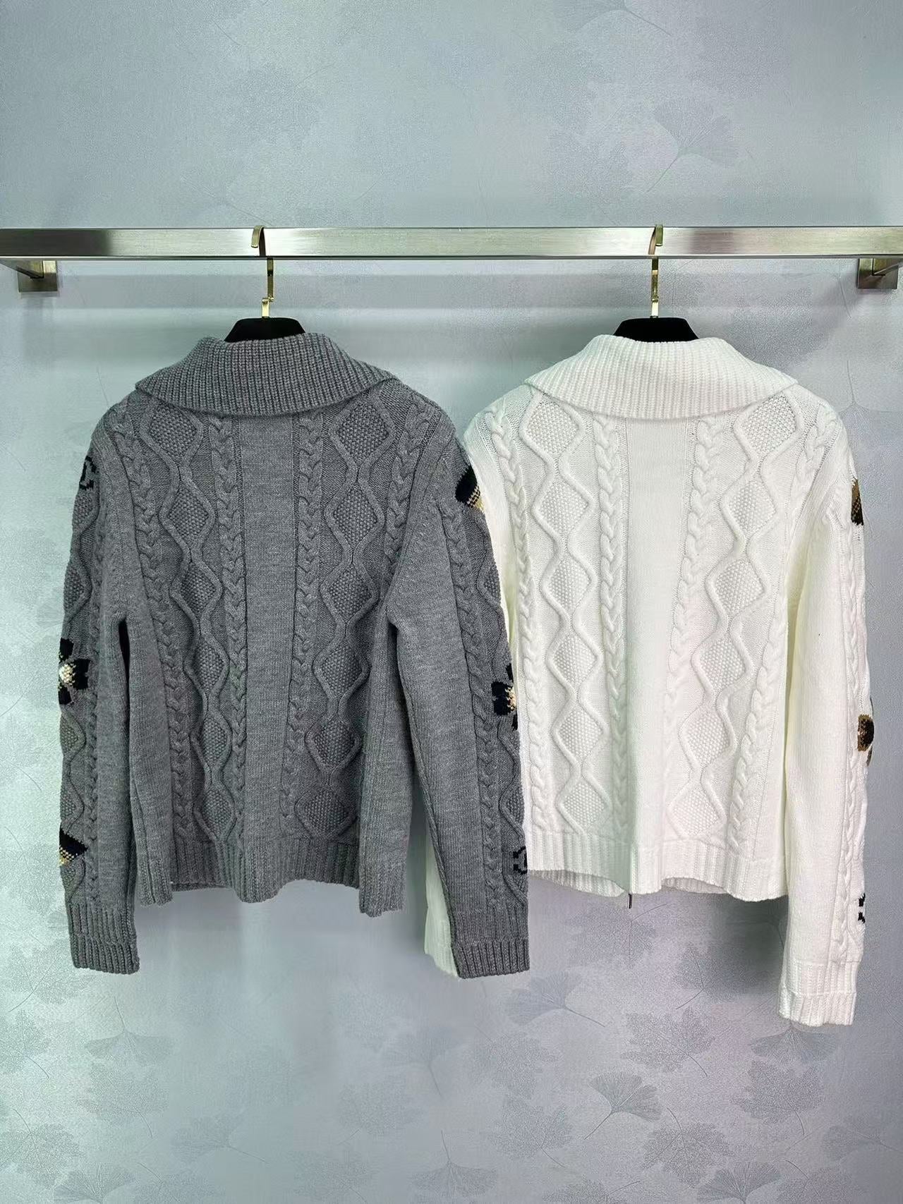 Kaschmirmantel mit Doppelreißverschluss-Design