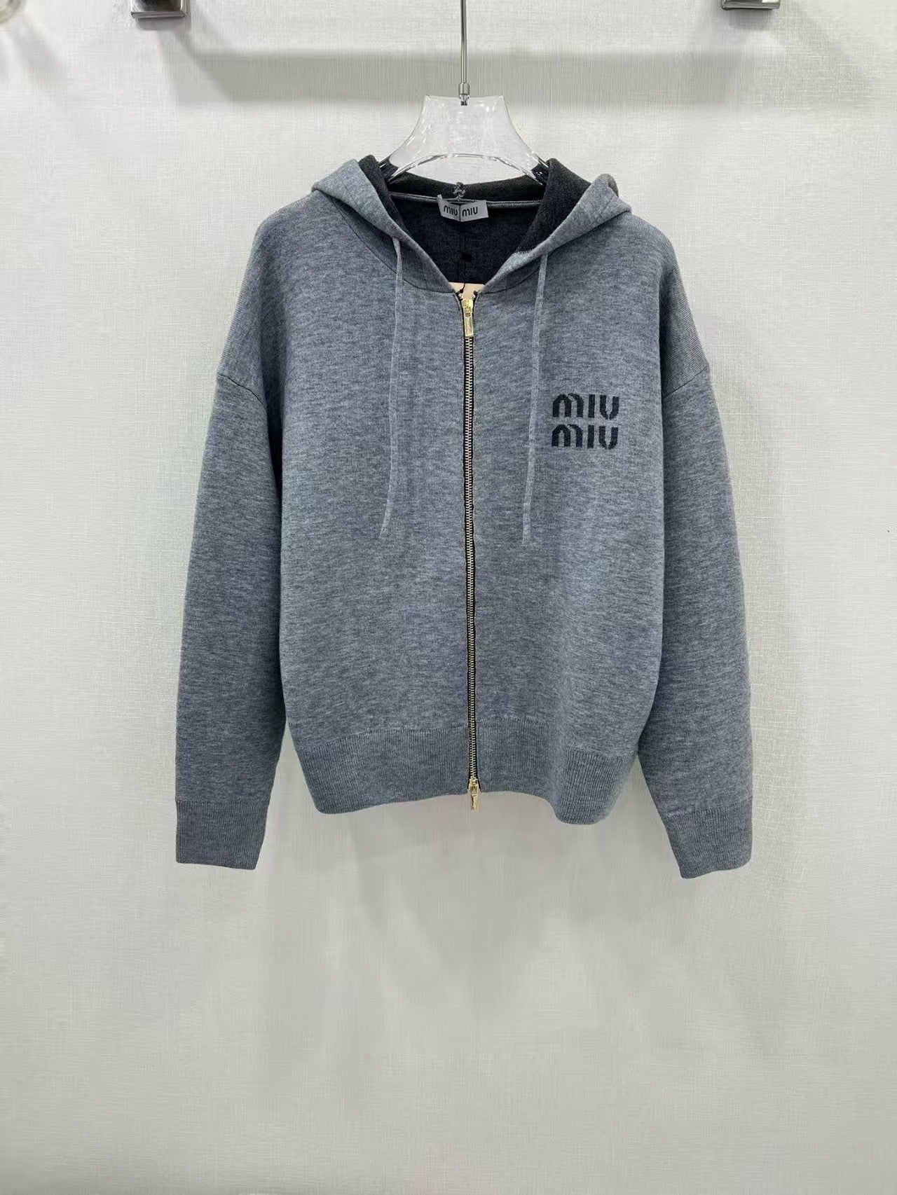 Cardigan en cachemire à double zip en maille jacquard