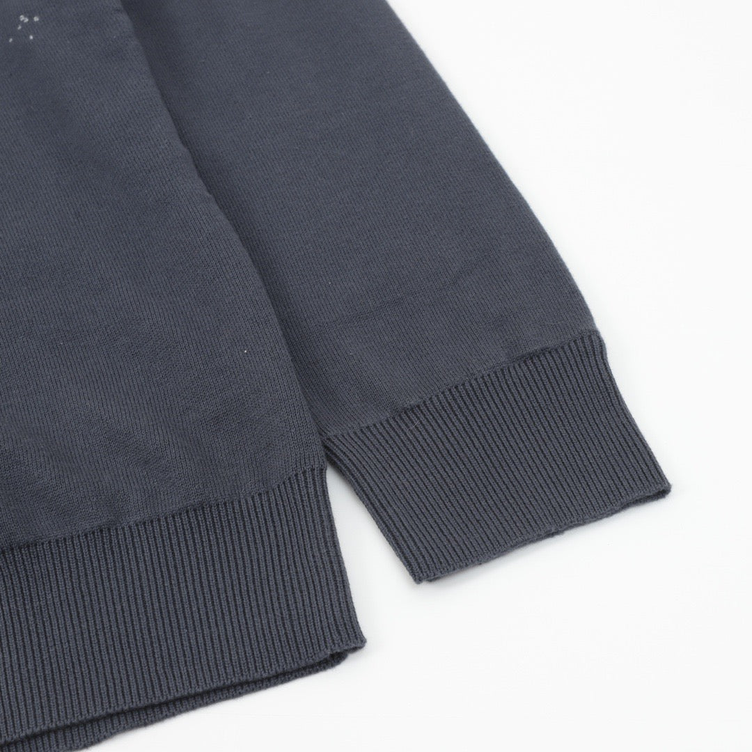 Rundhalspullover mit Sternenhimmel-Farbverlauf und Volldruck 