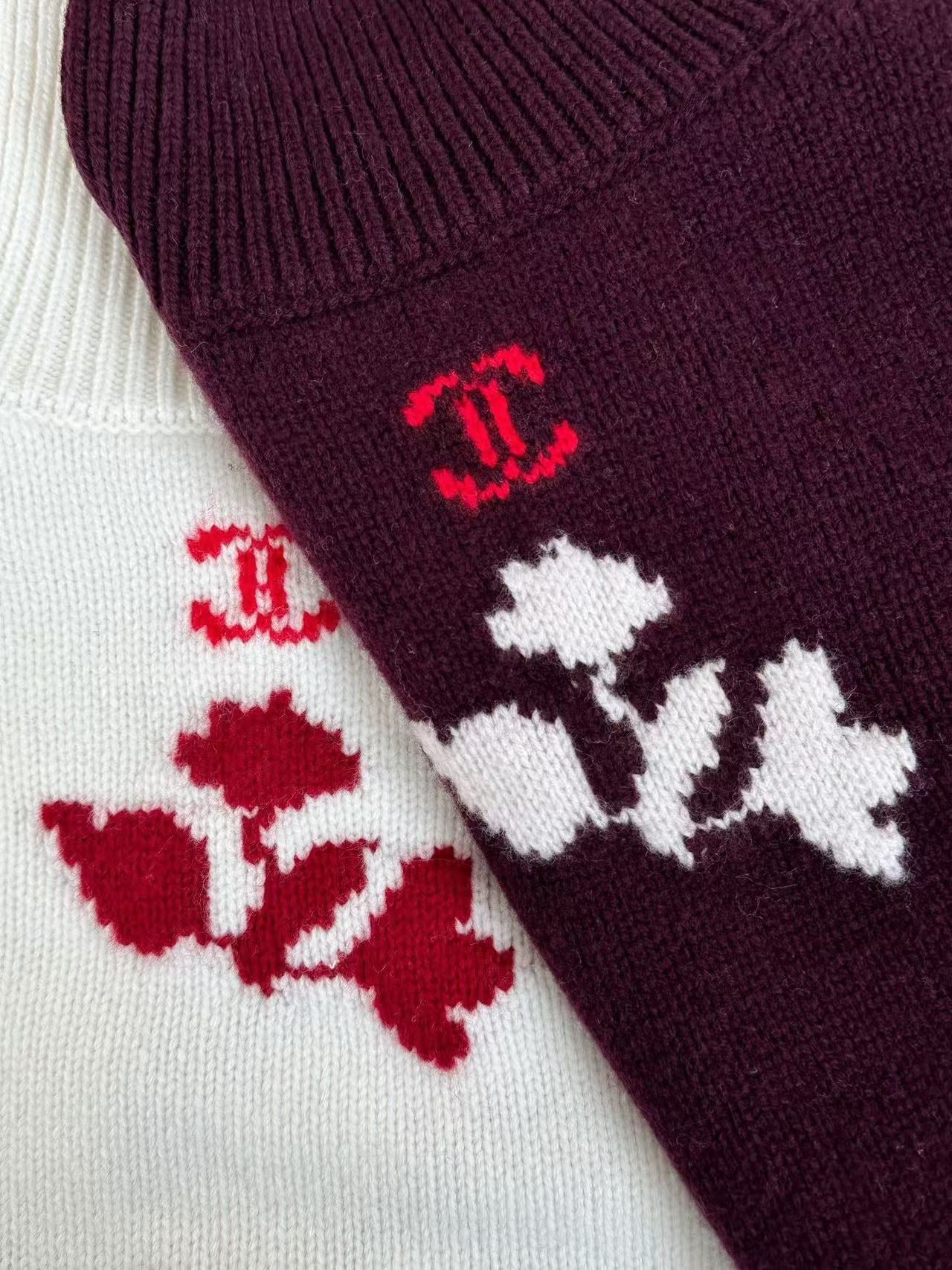 Kurzer politischer Pullover mit hohem Kragen