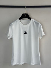 Three-dimensional embroidered Double  velvet T-shirt