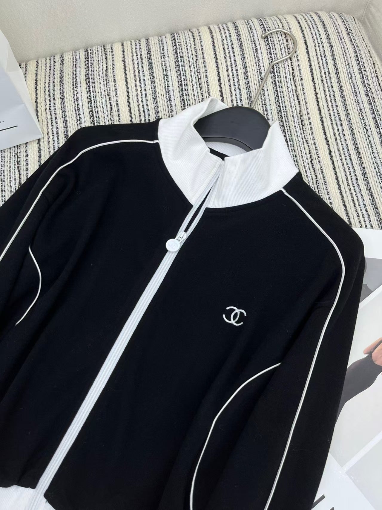 Ensemble de cordon de serrage à fermeture éclair classique Double C 