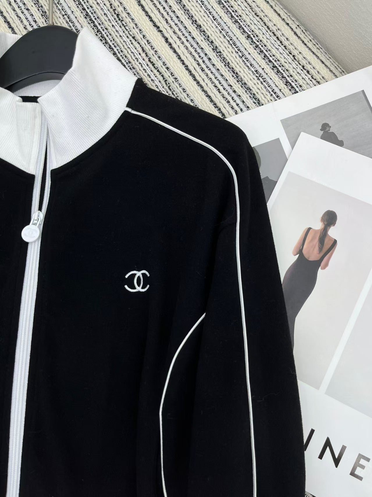 Ensemble de cordon de serrage à fermeture éclair classique Double C 