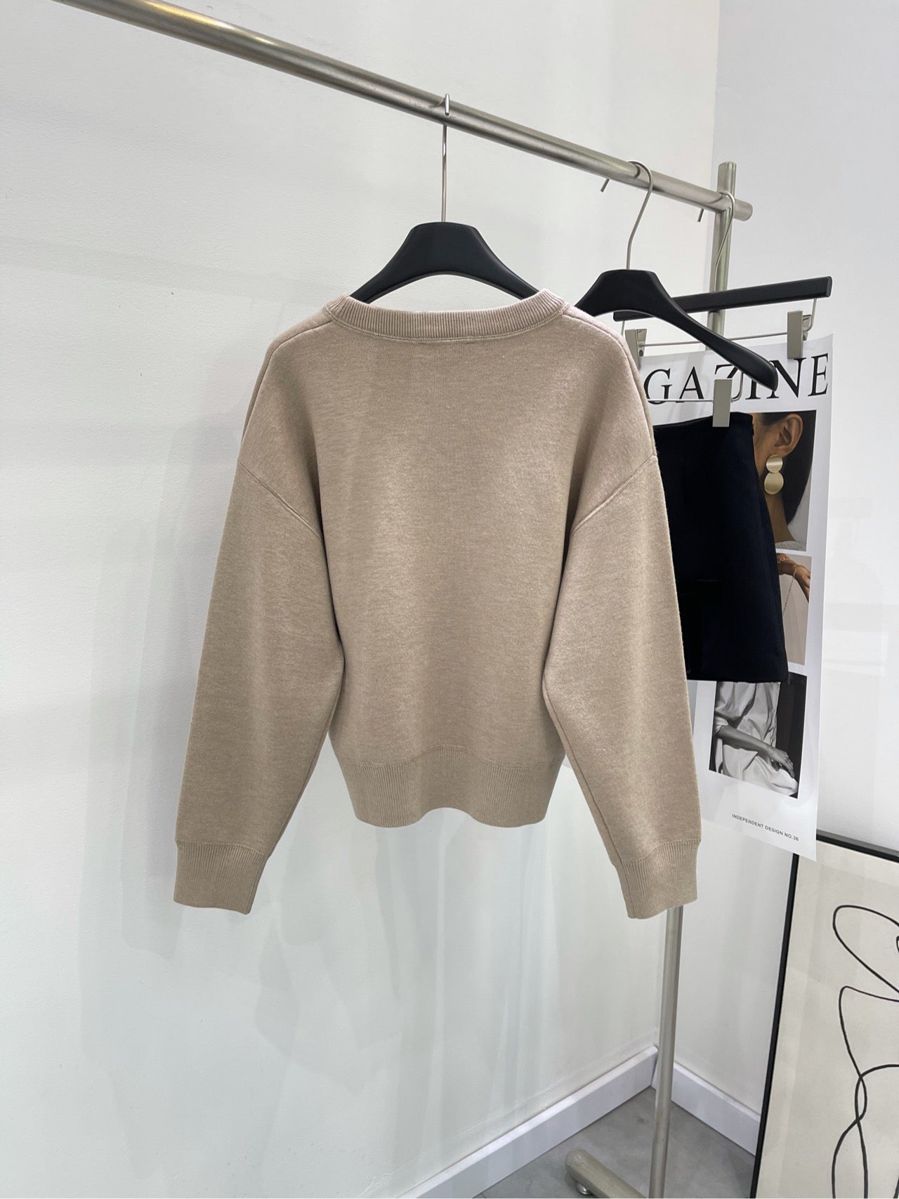 Kaschmirmantel mit Doppelreißverschluss-Design